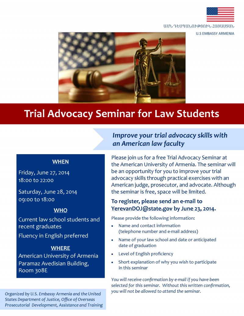 Trial Advocacy Seminar. updated