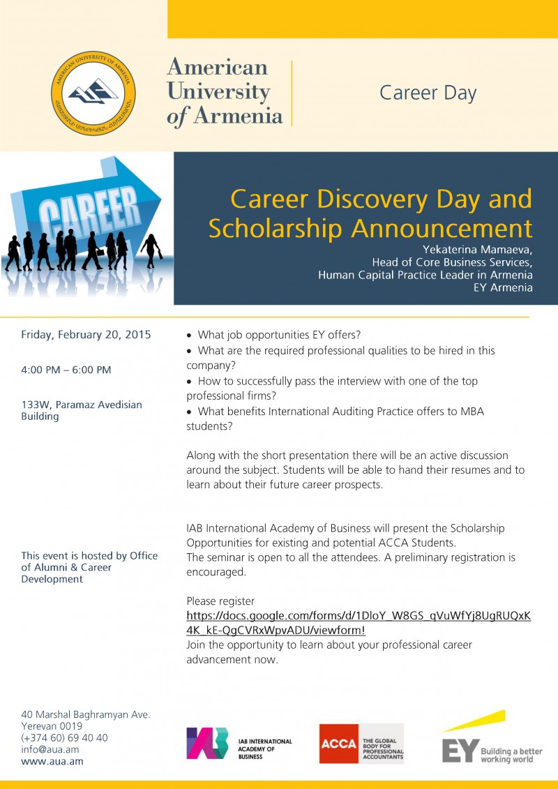 Career Discovery Day and Scholarship Announcement