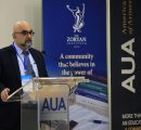 Razmik Panossian makes opening remarks at the PSIA 2019 AUA conference