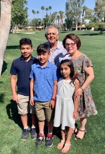 Vahik and Alice Petrossian with grandchildren Christopher, Sebastian, and Katherine