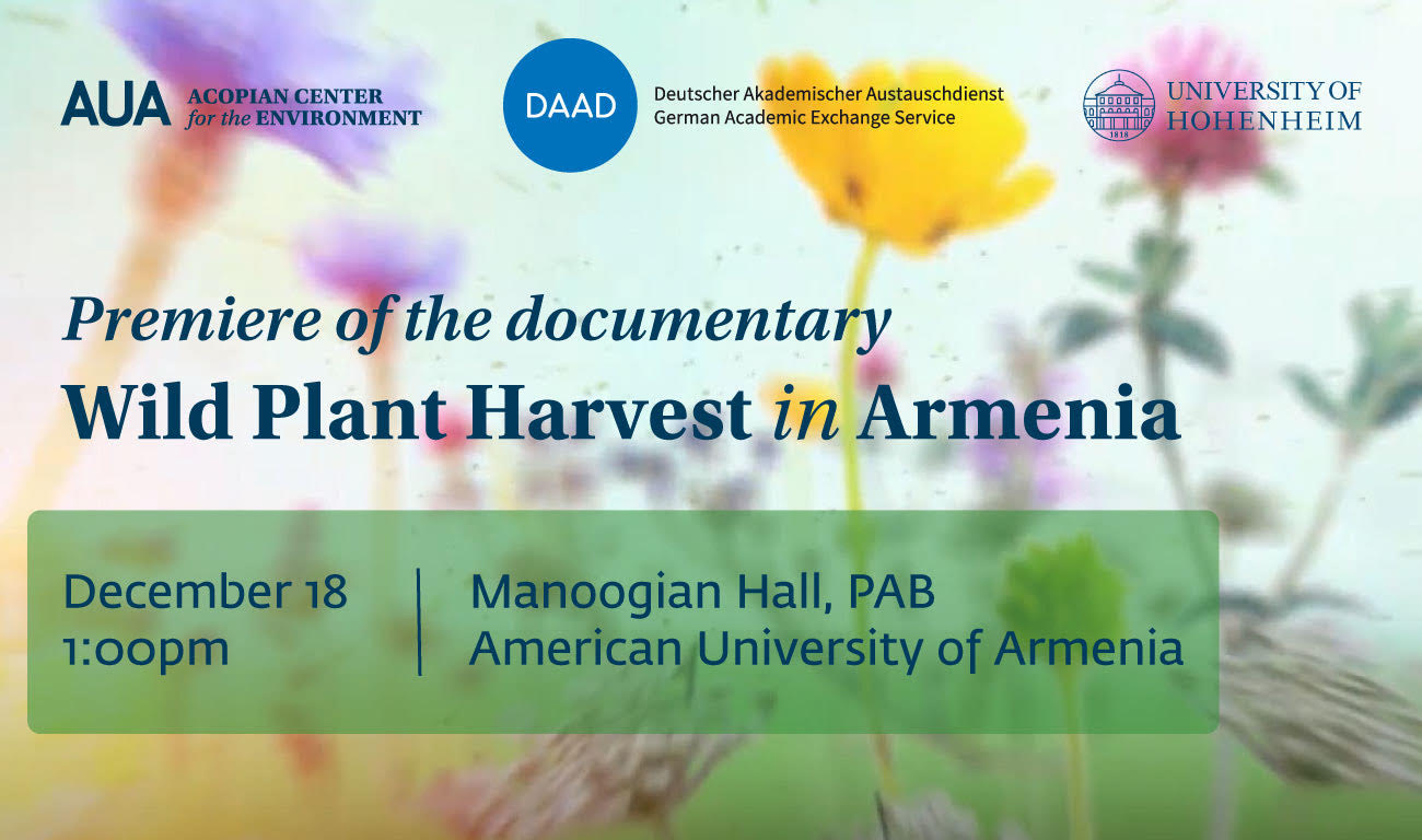 Premiere of "Wild Plant Harvest in Armenia" Film