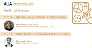 VIRTUAL MBA Info Session & Mock Up Class on Managerial Economics