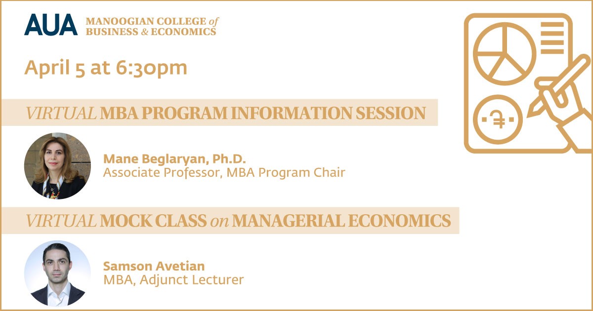 VIRTUAL MBA Info Session & Mock Up Class on Managerial Economics