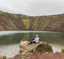 Nane Manukyan by a lake in Iceland