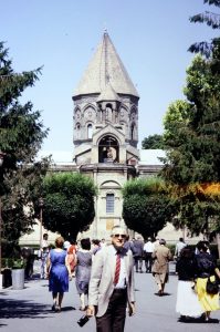 Dr. Pister at the Mother See of Holy Etchmiadzin.