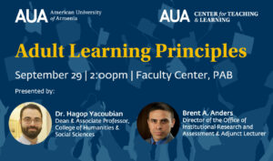 Join an interactive presentation covering aspects of Adult Learning Principles