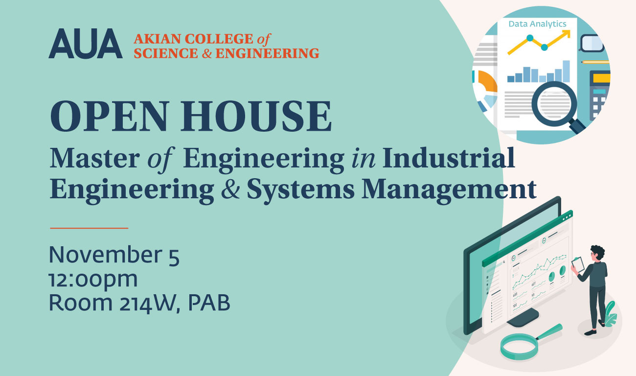 Master in IESM Open House 2022 AUA Akian College of Science and Engineering