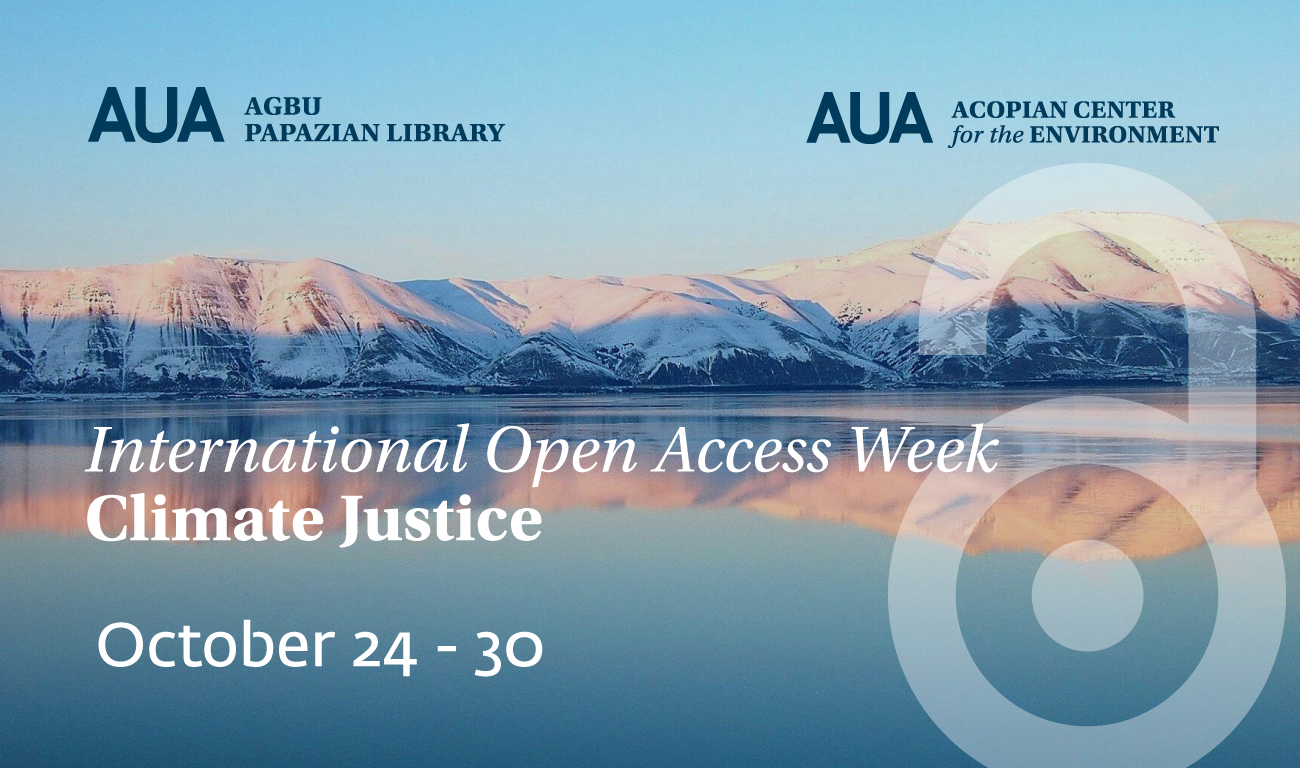 Open Access Week: Climate Justice October 24-30 by AGBU Papazian Library and Acopian Center for the Environment