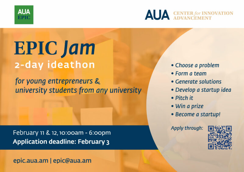 AUA EPIC Jam 2-Day Ideathon