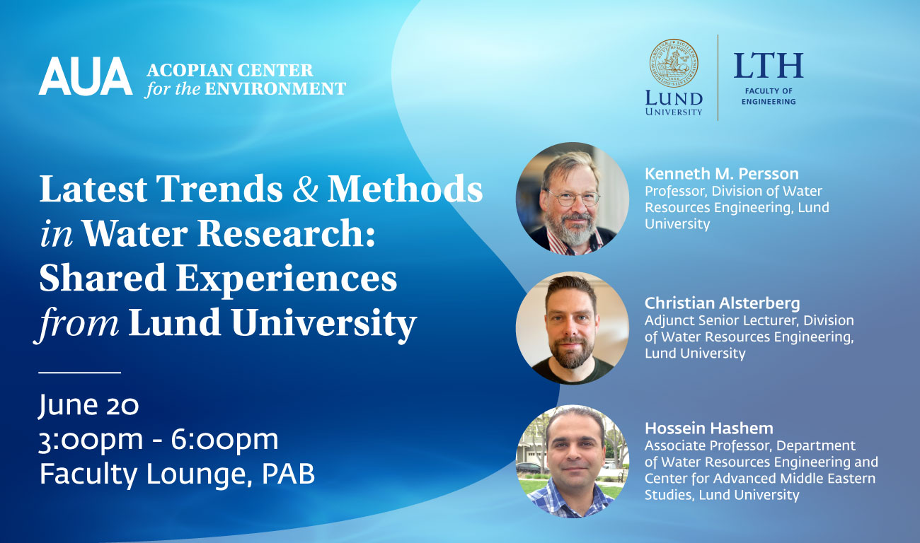Latest trends & methods in Water Research: Shared Experiences from Lund University