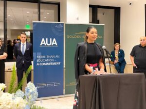 Anna Bakunts at an AUA event hosted by Golden State Bank, September 2023